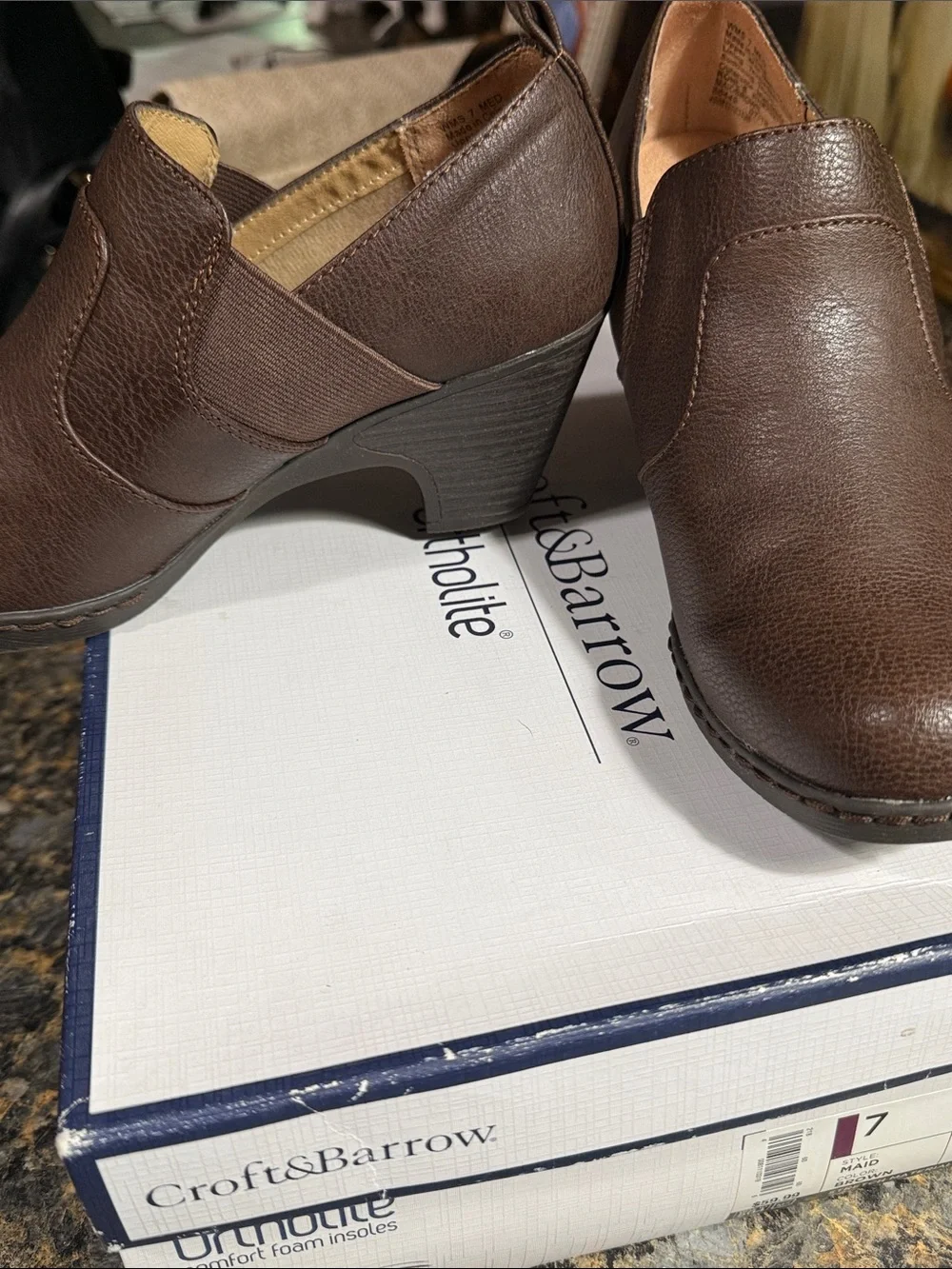 croft & barrow Maid women’s Brown Leather ankle boots